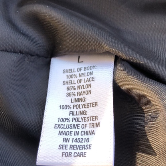 Roz & Ali Black Lace Puffy Vest - Picture 7 of 7